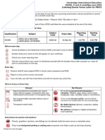 Qualification Subject Subject Code Exam Date Reporting Time Starting Time