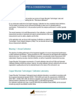 Calibration Types Considerations