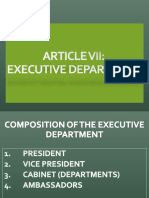 Part 1 ARTICLE VII EXECUTIVE DEPARTMENT-1