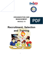 Recruitment - Selection Module10 4rt QTR