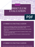 CURRICULUM EVALUATION - Chapter 6 1