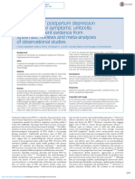 Risk Factors of Postpartum Depression and Depressive Symptoms Umbrella Review of Current Evidence From Systematic Reviews and Meta Analyses of Observational Studies