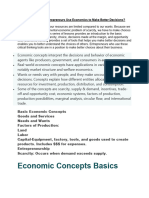 Economic Concepts Notes