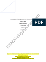 NHS FPX 6004 Assessment 3 Training Session For Policy Implementation