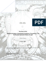 The Poet of Fire: Aleksandr Skriabin's Synaesthetic Symphony "Prometheus" and The Russian Symbolist Poetics of Light. Polina D. Dimova. Summer 2009