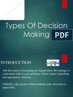 Types of Decision Making