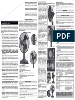 Ventilador Turbo Silencio SF30, SF40 e ST30: Recomendações E Advertências Importantes para O Manuseio Deste Produto