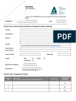 Postgraduate Application Form