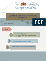 Transformations Physiques Et Chimiques