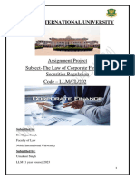 The Law of Corporate Finance & Securities Regulation