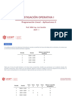 Programación Lineal - Aplicaciones II