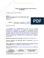 Anexo 1. CARTA DE PRESENTACION Y SOLICITUD DE RECURSOS