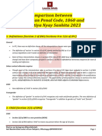 Comparison Between Ipc & Bns