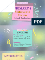 P4 Materials To Review (March Evaluation)