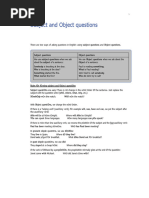 Subject and Object Questions