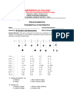 Test Question Funmath Prelim