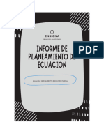 EVIDENCIA Informe Del Planteamiento de Ecuacion