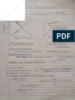 Equilibrium Notes - IGCSE