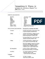 Resume of Judge Florentino Floro