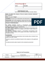 HS Performance Task Template Business Mathematics