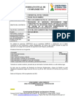 Formato Final de Cumplimiento: Artículo 60 de La Ley 80 de 1993. Artículo 217 Del Decreto Ley 019 de 2012