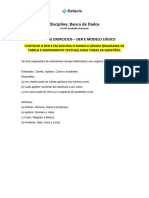 Lista de Exercícios DER e LÓGICO