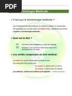 COURS 1 La Terminologie Médicale