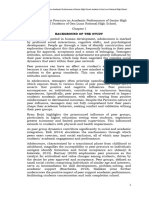 Effect of Peer Pressure On Academic Performance of Senior High School Student in Gen Luna National High School