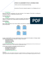 Homework 10 - Chapter 14 Leadership Styles and Behaviors