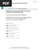 Mindfulness in Gastroenterology Training and Practice A Personal Perspective Kual