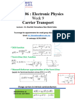 KIE 1006 - 20202021 - Lecture 9-Carrier Transport