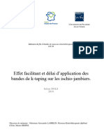 Effet Facilitant Et Délai D'application Des Bandes de K-Taping Sur Les Ischio-Jambiers