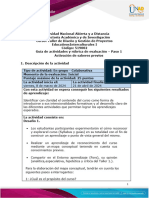 Guía de Actividades y Rúbrica de Evaluación - Unidad 1 - Paso 1 - Activacion de Saberes Previos