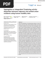 Transactions in GIS - 2021 - Gao - Segregation or Integration Exploring Activity Disparities Between Migrants and Settled