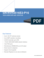 SN Nvr3516e2 p16 Channel Network Video Recorder Datasheet