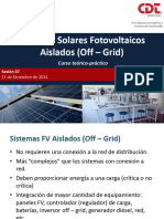 Sesión VII - Sistemas Fotovoltaicos Aislados