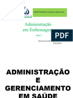 Aula 01 Administração de Enfermagem