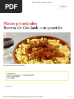 Receta de Goulash Con Spaetzle - Clarí