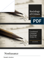 Sociology of Crimes