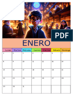 CALENDARIO ANOTACIONES 2024 Harry Potter PARA TU CLASE