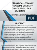 Budgeting of Allowance and Financial Stability Among Grade