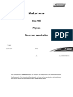 May 2023 Physics IB Markscheme