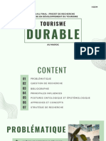 Travail Final Projet de Recherche Tourisme Durable Au Maroc