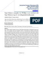 Type2 diabetes susceptible loci PPARγ2 is not associated with type1 diabetes at age of ~30 in Bangladeshi healthy people