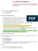 Lecture 9 Propositional Logic in Artificial Intelligence