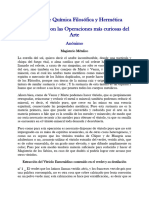 Tratado de Quimica Filosofica y Hermetica Enriquecido Con Las Operaciones Mas Curiosas Del Arte