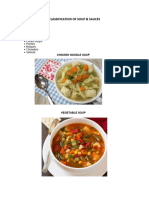 Classification of Soup & Sauces