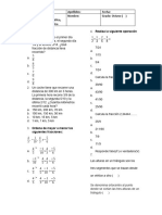 Examen Primer Periodo Octavo Grado