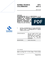 NTC2051-2 Textiles. Determinación de La Resistencia A La Formación de Motas (Pilling)