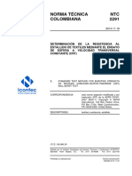 NTC2291 Determinación de La Resistencia Al Estallido de Textiles Mediante El Ensayo de Esfera A Velocidad Transversal Constante (CRT)